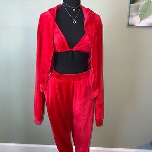 3 piece velour set